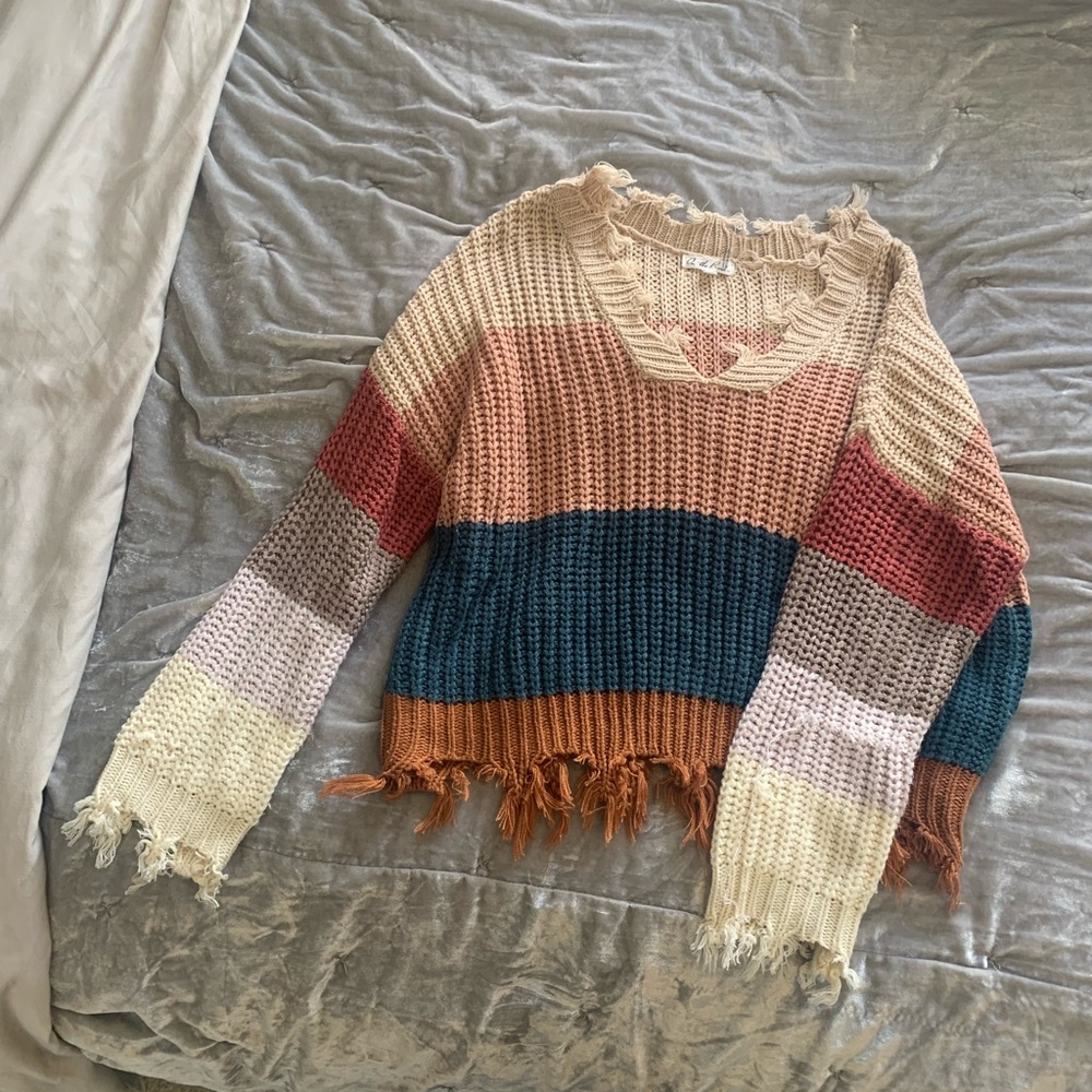 Off the Rails distressed sweater